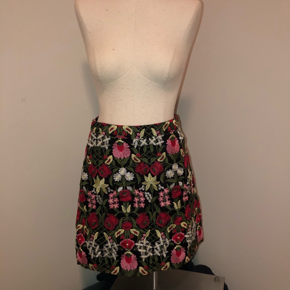 Lucy Paris Embroidered Skirt